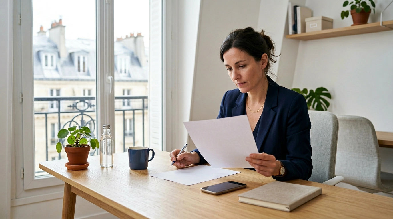 Recruteur RH analysant un CV avec mention du niveau d'anglais