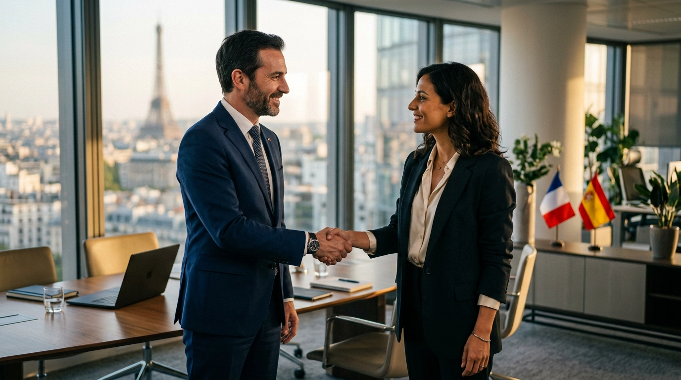 Réunion d'affaires internationale entre dirigeants francophones et hispanophones