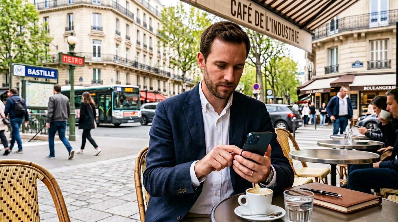 Personne consultant son compte CPF pour financer une formation en anglais