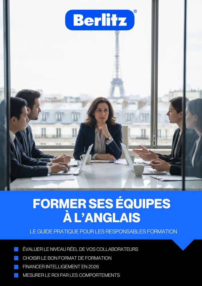 Couverture du guide Berlitz : Comment mesurer le ROI des formations en langue ?